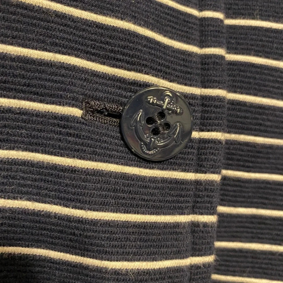 Talbots Navy White Striped Jacket Nautical Blazer - Picture 6 of 11